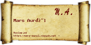 Mars Aurél névjegykártya